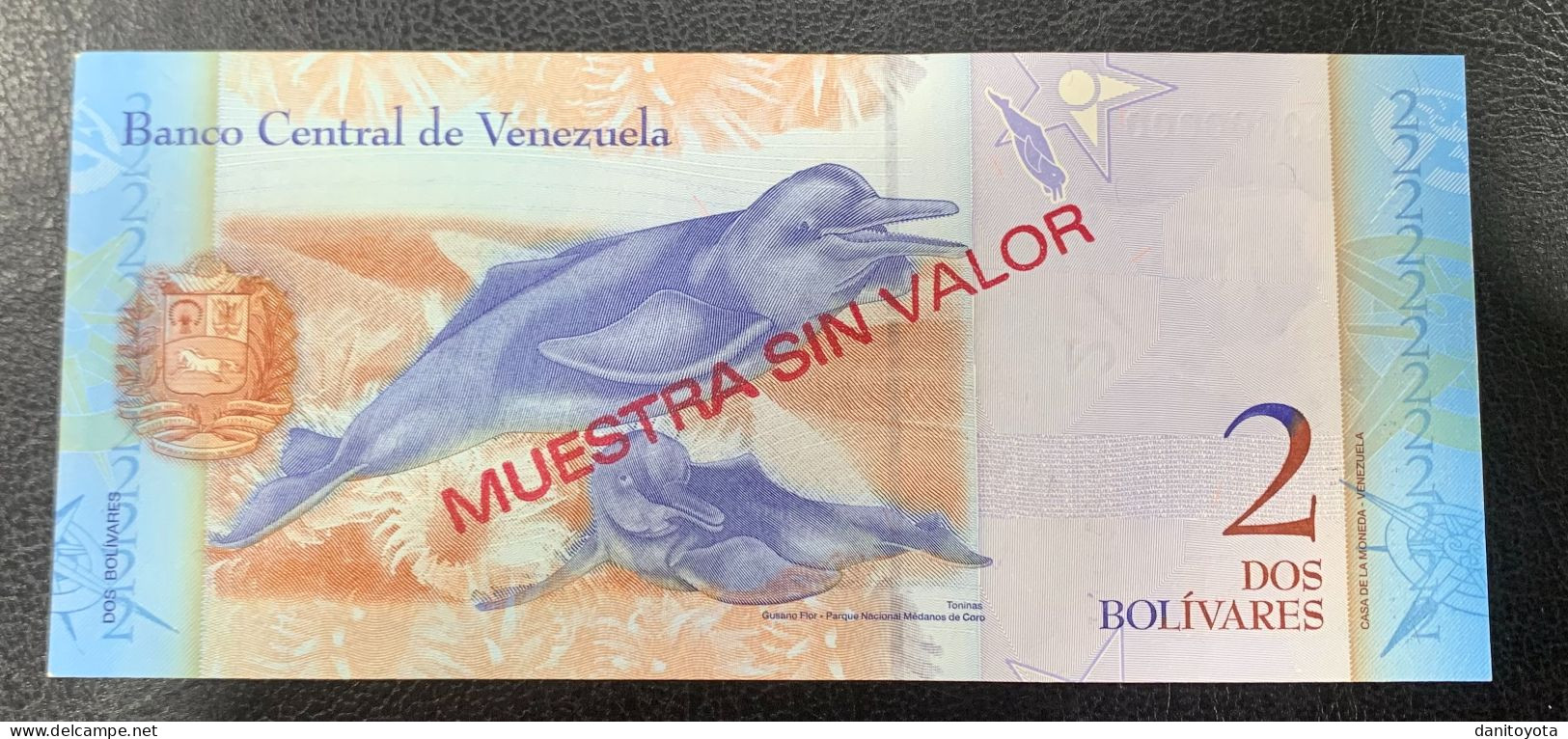 VENEZUELA. 2 BOLIVARES 20 MARZO 2007. SOBRECARGA "MUESTRA SIN VALOR" - Venezuela