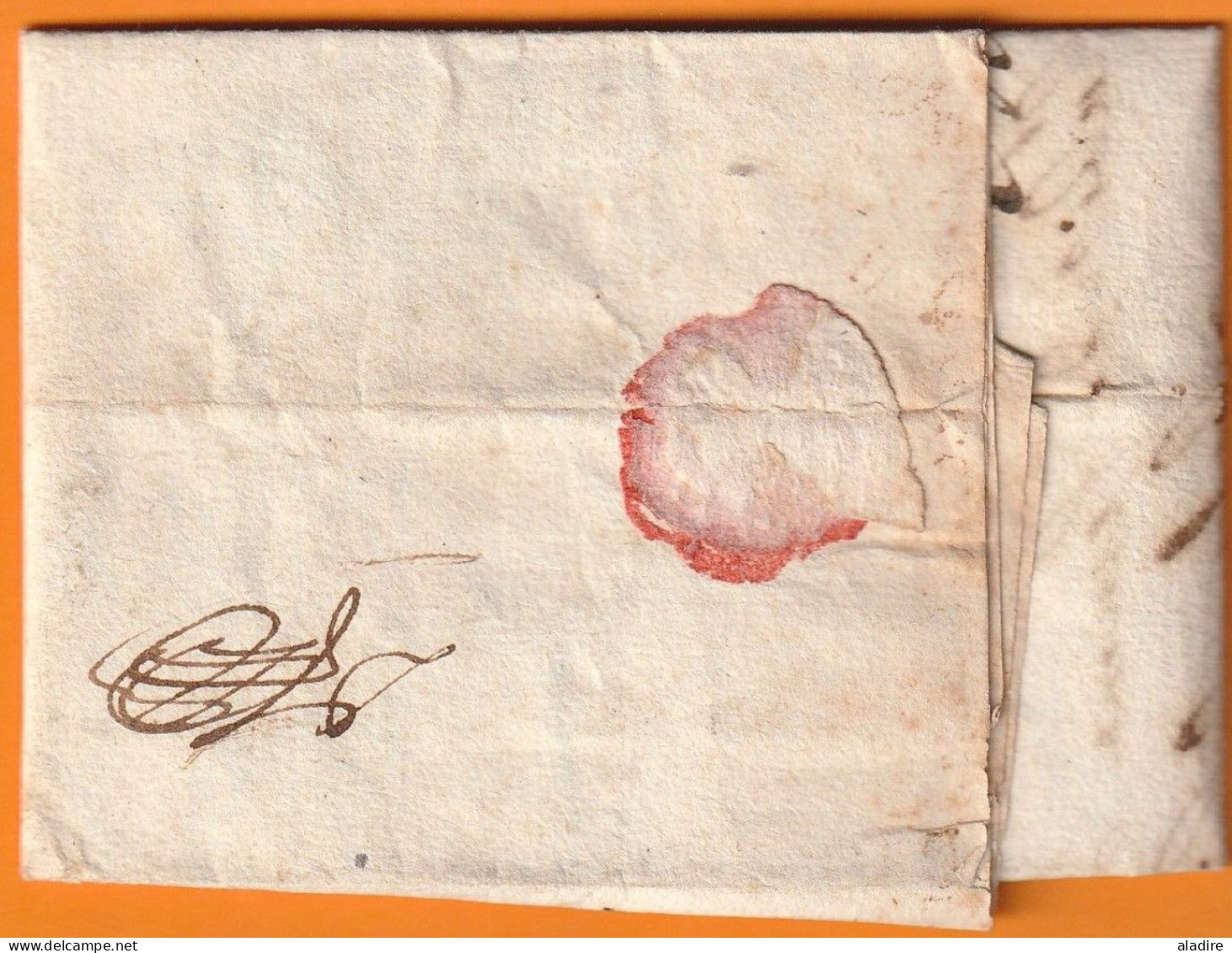 1727 - Marque Postale Manuscrite MARSEILLE Sur Lettre Pliée Avec Corresp Vers GENNES GENES GENOVA - 1701-1800: Precursori XVIII