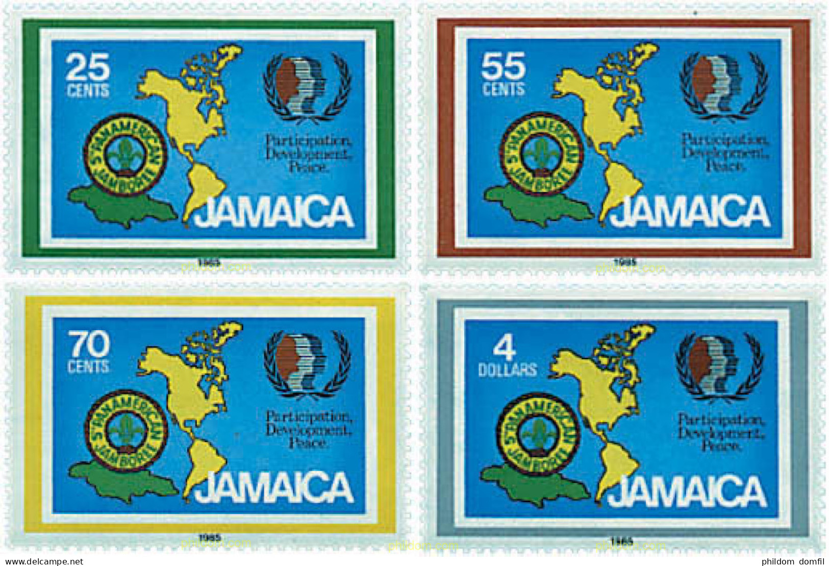 728899 HINGED JAMAICA 1985 5 JAMBOREE PANAMERICANO - Jamaica (1962-...)
