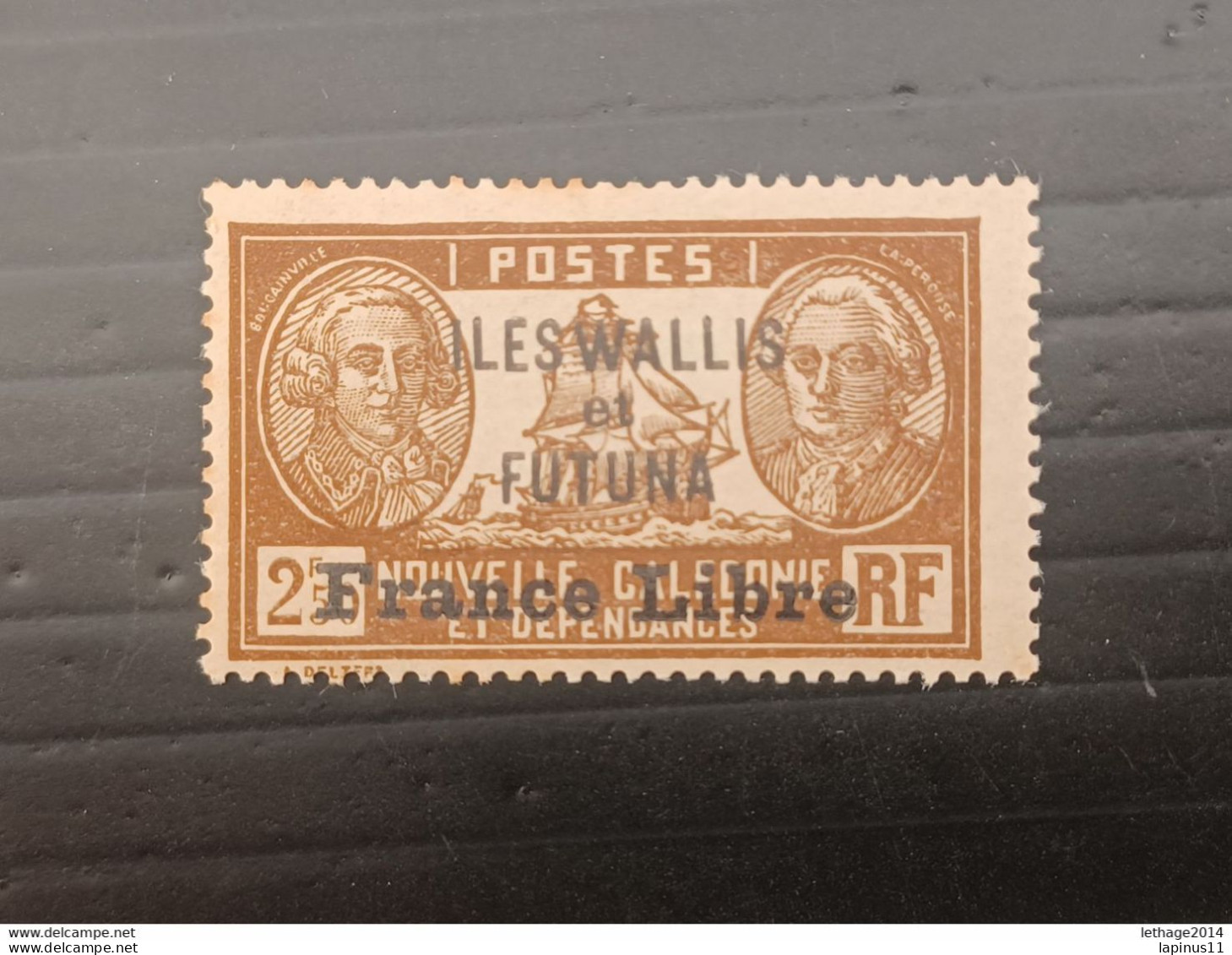 ILES WALLIS ET FUTUNA 1941 NOUVELLE CALEDONIE OVERPRINT FRANCE LIBRE CAT. YVERT N.120 MNH - Unused Stamps