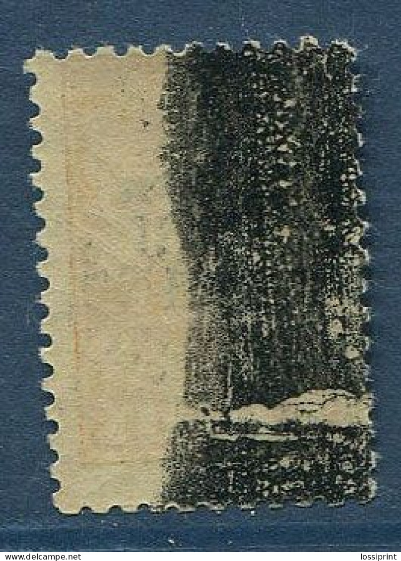 Germany:Estonia:Unused Overprinted Soviet Stamp Pernau 8. V11 1941, Misprint - Estonia