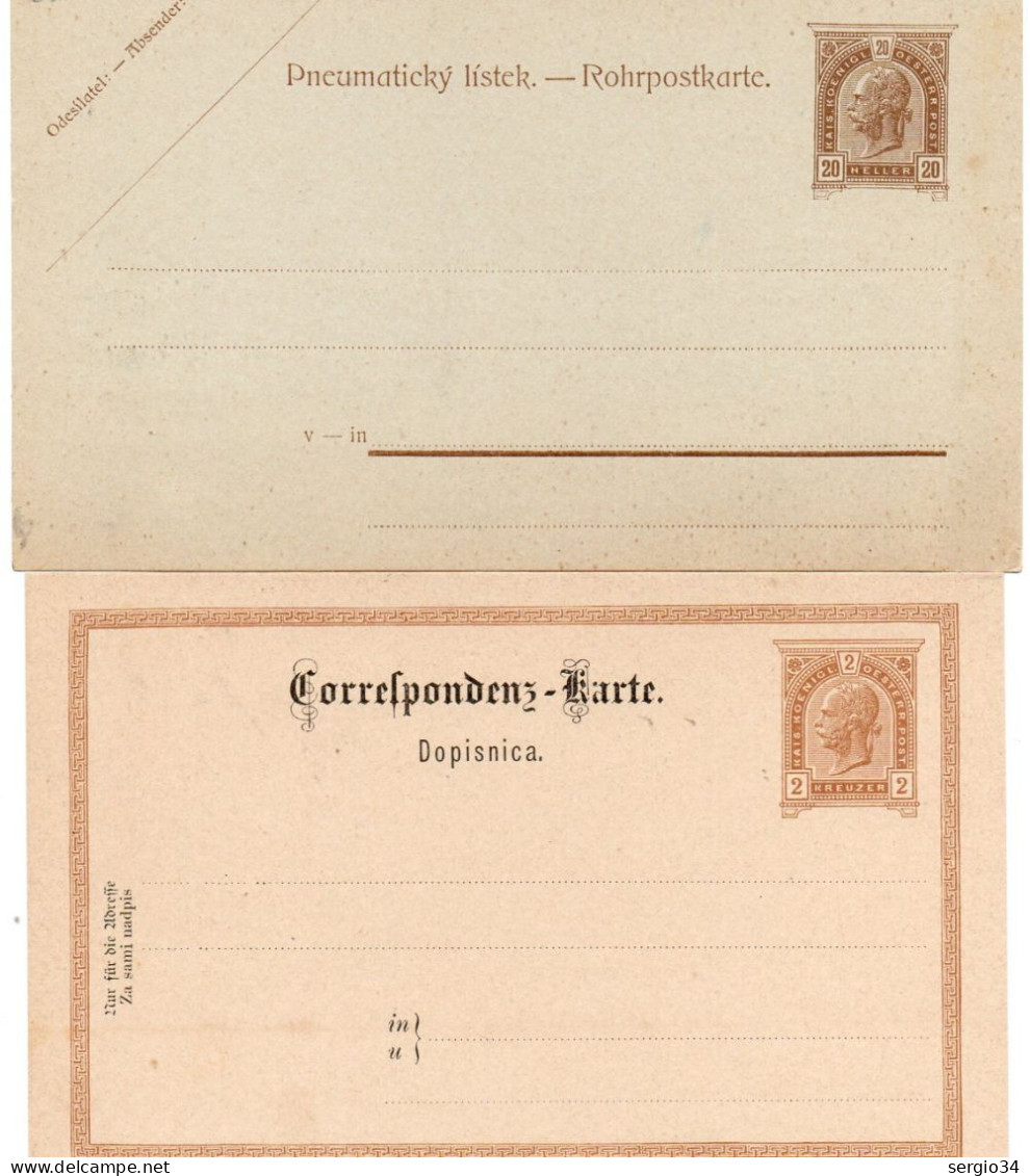 AUSTRIA- 2 Interi Postali Come Da Foto - Cartes-lettres