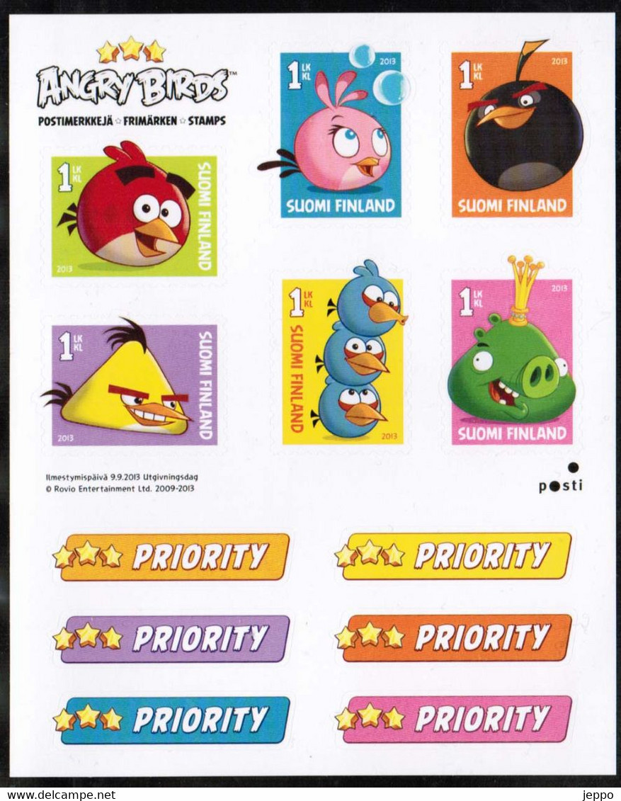 2013 Finland Miniature Sheet Angry Birds MNH **. - Hojas Bloque