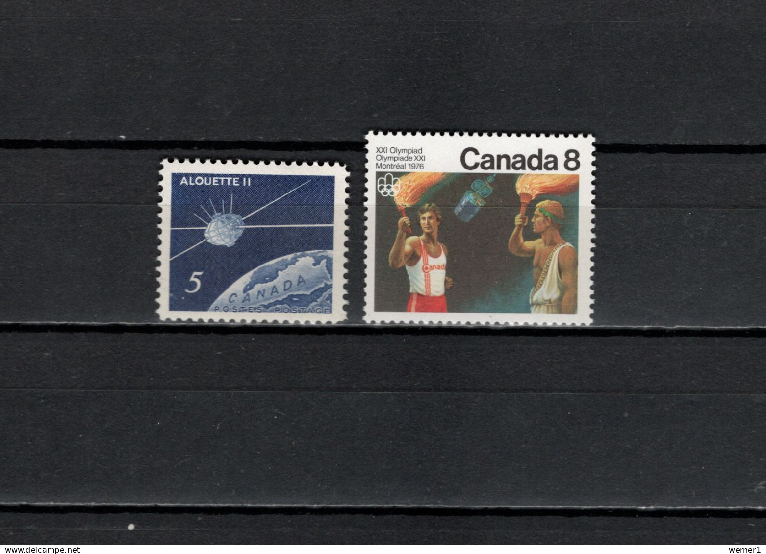 Canada 1966/1976 Space, Alouette II Satellite, Olympic Games Montreal 2 Stamps MNH - Nordamerika