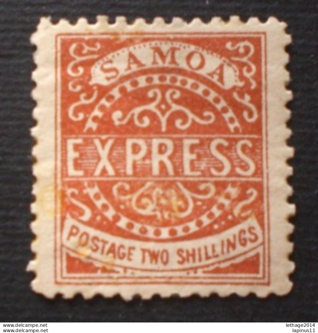 SAMOA 1877 -1882 Express Stamps 2 Sh Sepia MNH PERFORATION 11 1/2 PARTIAL GUM - Samoa