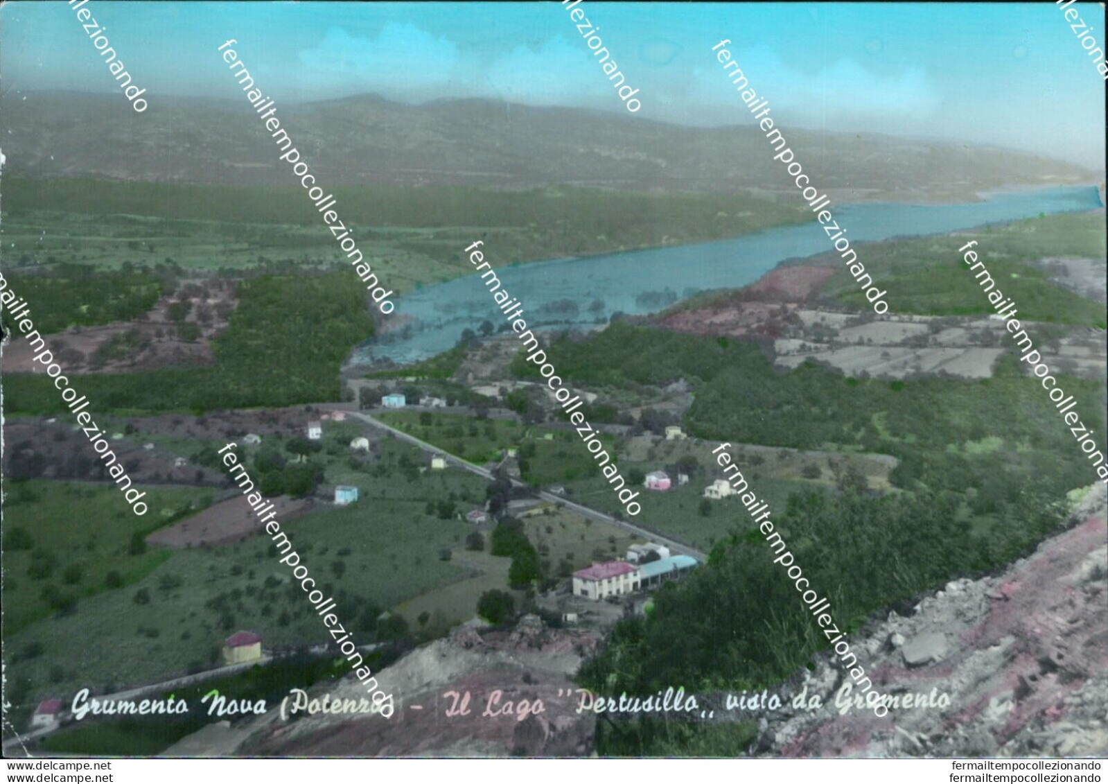 Bi498 Cartolina Grumento Nova Il Lago Pertusillo Provincia Di Potenza - Potenza