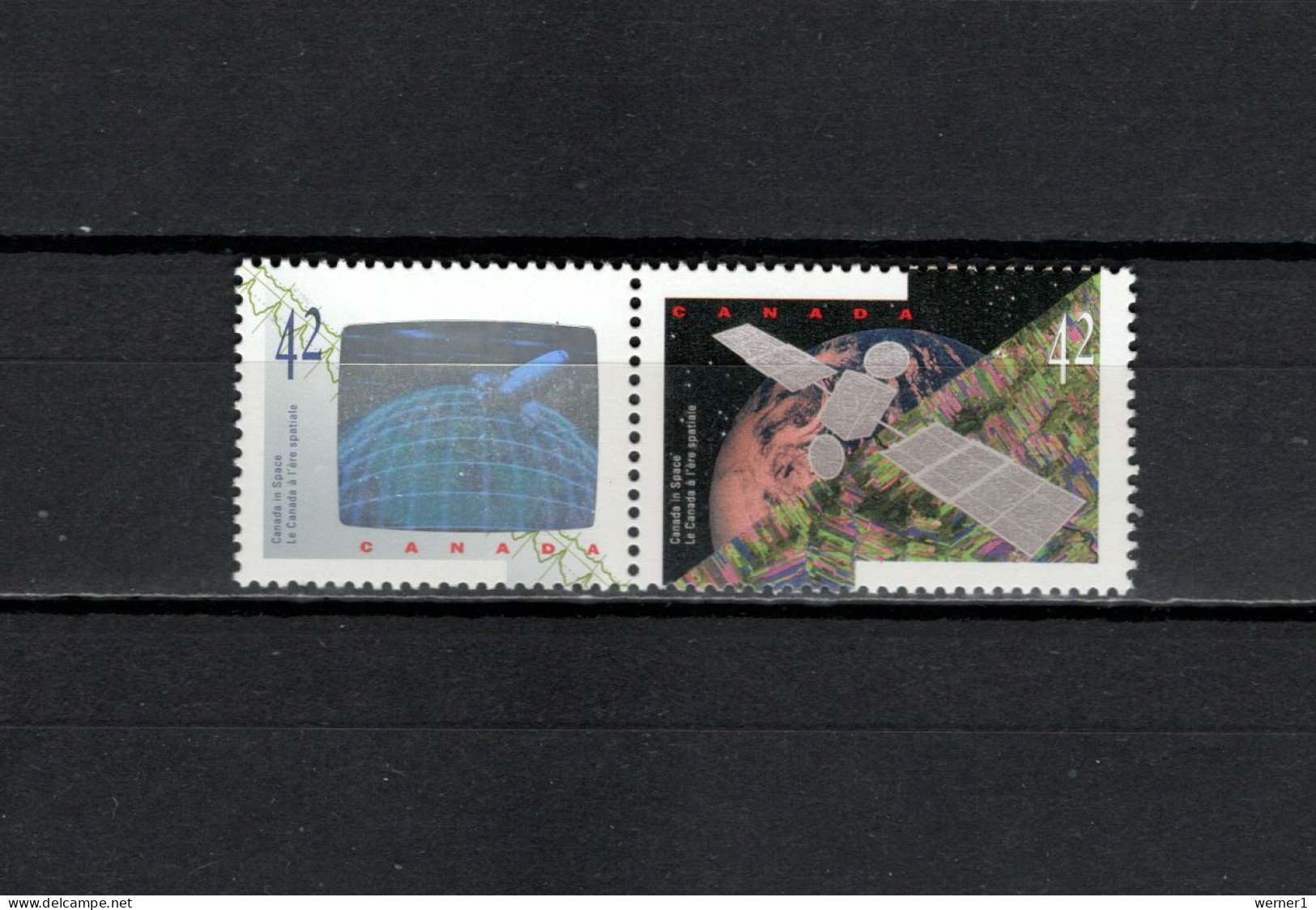 Canada 1992 Space Missions Set Of 2 With Holograph MNH - América Del Norte