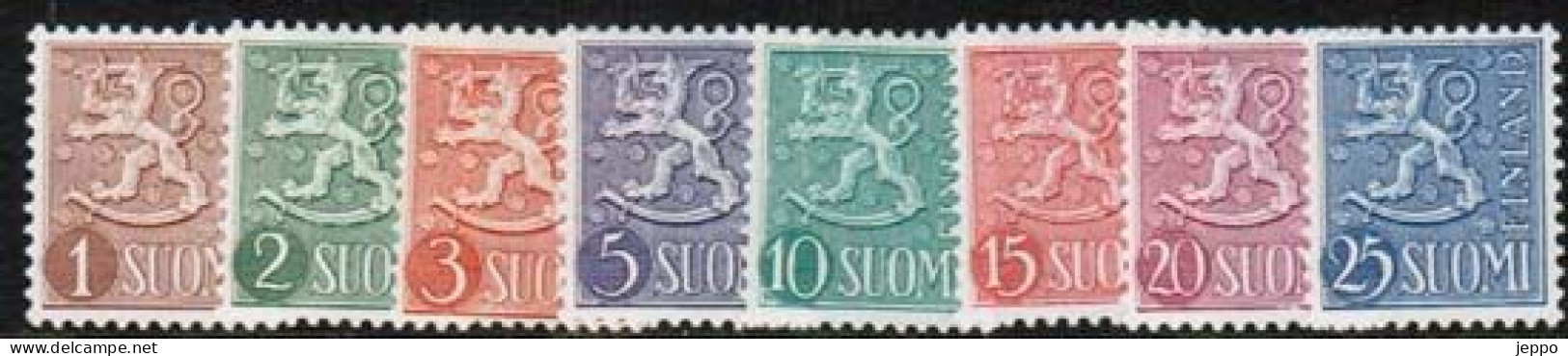 1954 Finland, Lions Complete Set **. - Ungebraucht