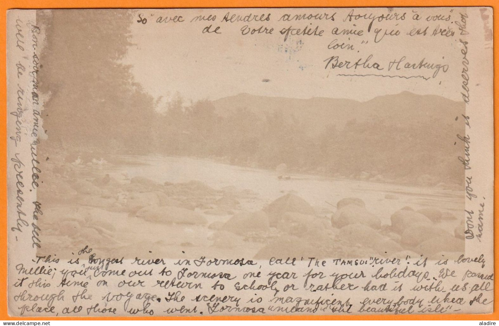 1907 - 10 C Mouchon Chine Sur CP De SHANG HAI Shanghai, Bureau Français En Chine Vers Leicester, Angleterre - Cartas & Documentos