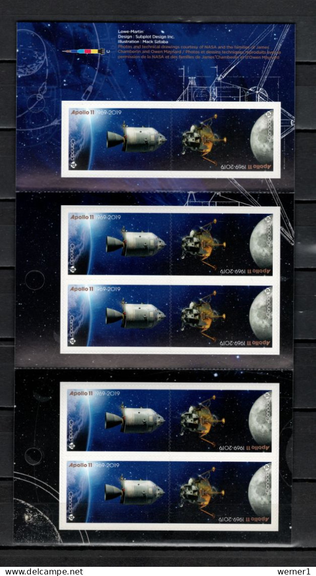 Canada 2019 Space, 50th Anniv. Of Apollo 11 Moonlanding Stamp Booklet MNH - North  America