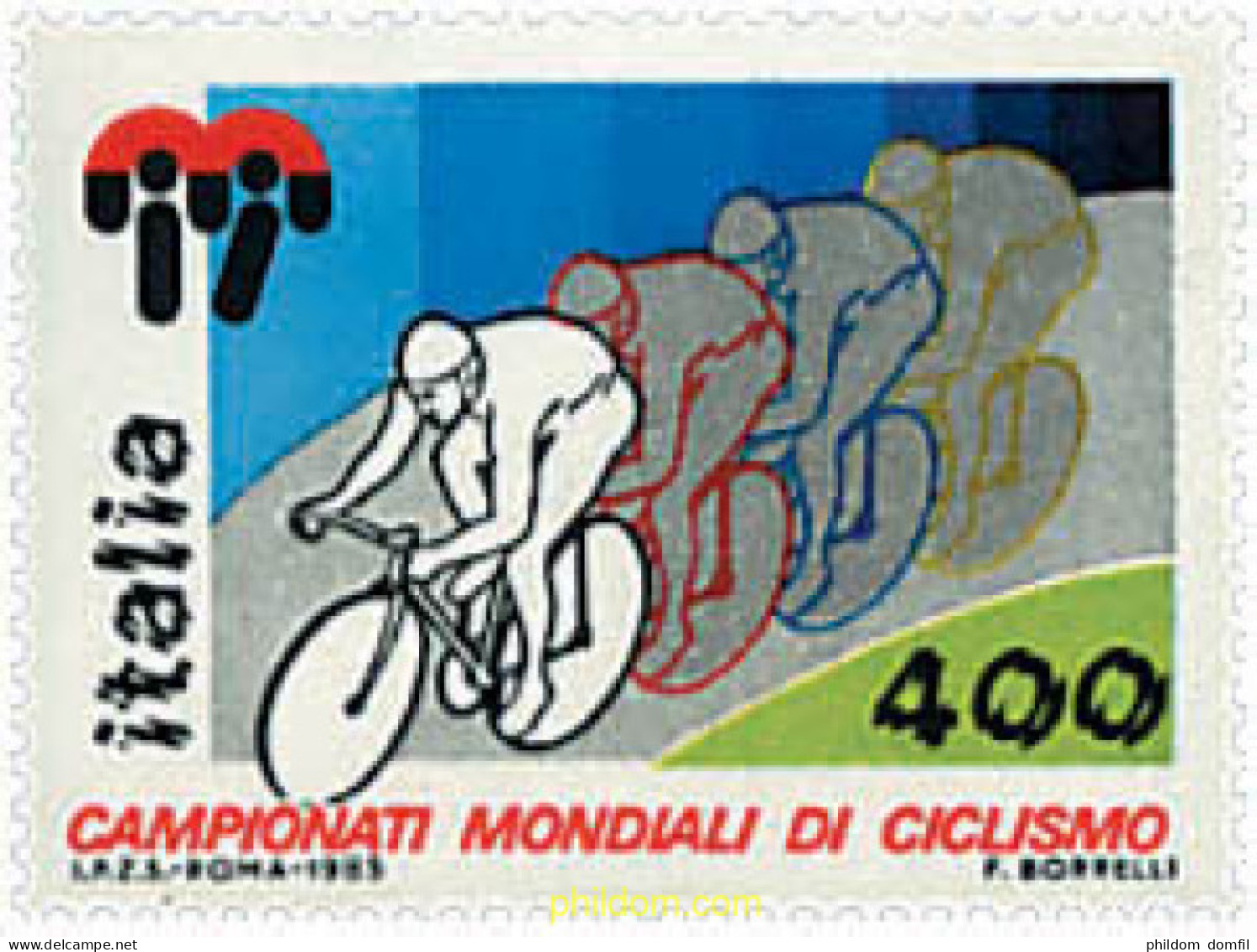728902 HINGED ITALIA 1985 CAMPEONATO DEL MUNDO DE CICLISMO - 1981-90: Nieuw/plakker