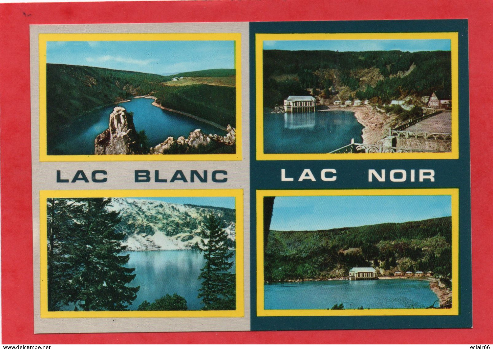 Les Vosges Pittoresques : Lac Blanc Lac Noir Multivues EDIT  (la Cigogne)état Impeccable - Alsace