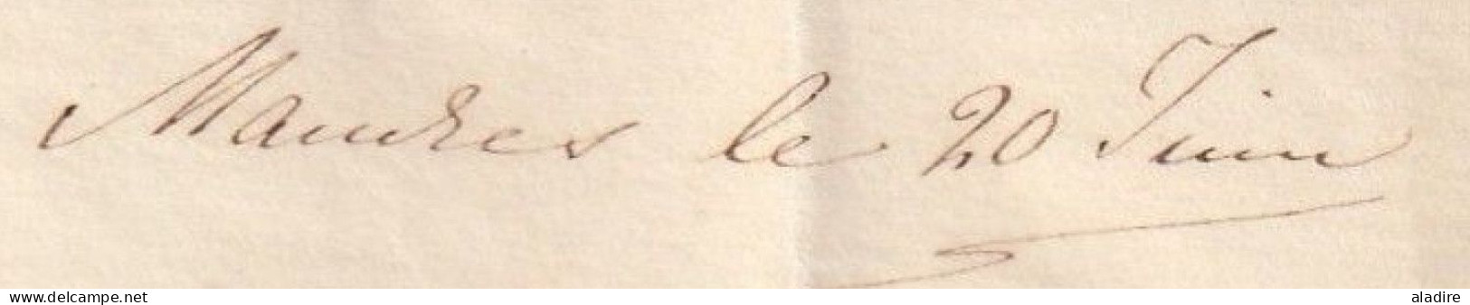 1831 ? - CURSIVE 53 MANHEULE, Meuse Sur Lettre Amicale De 3 P Vers SAARBRUCKEN, Saar, Allemagne Via METZ - 1801-1848: Précurseurs XIX