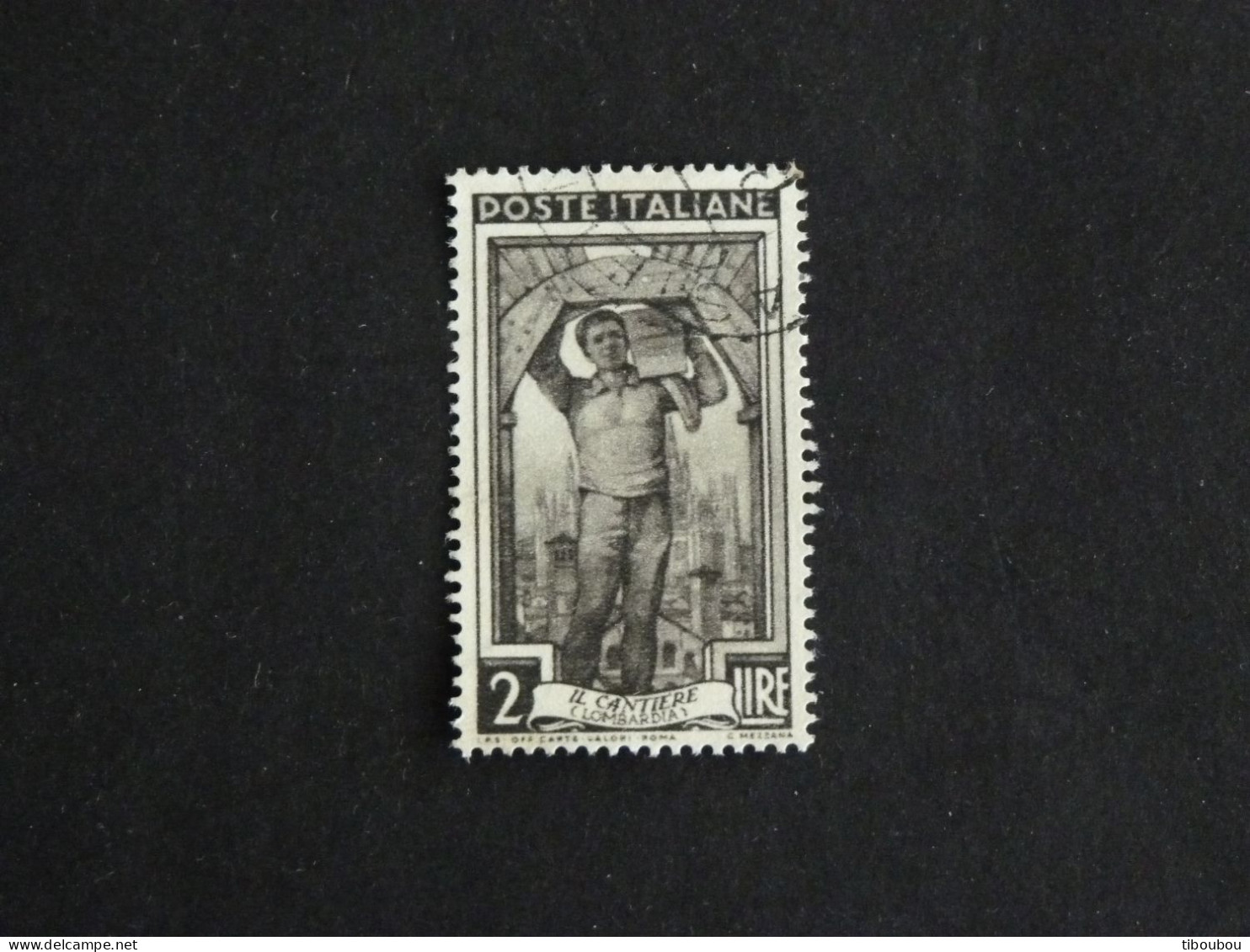 ITALIE ITALIA YT 706 OBLITERE - L'ITALIE AU TRAVAIL / MAITRE MACON LOMBARD DOME DE MILAN - 1946-60: Used