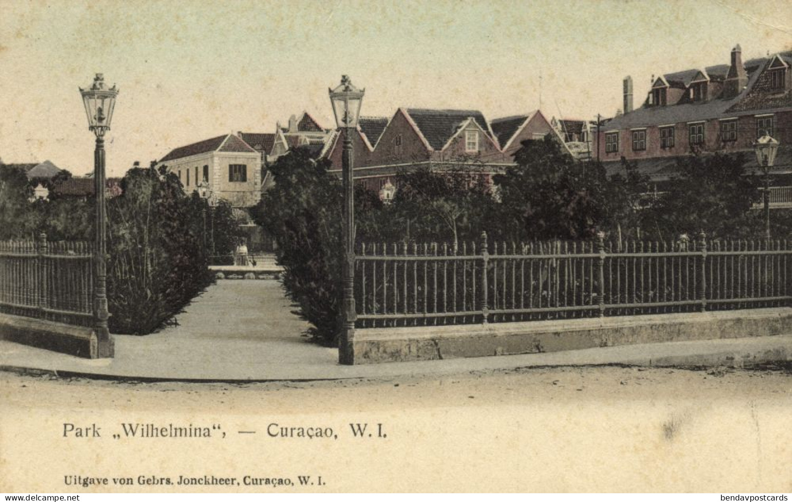 Curacao, W.I., WILLEMSTAD, Park Wilhelmina (1913) Gebr. Jonckheer Postcard - Curaçao