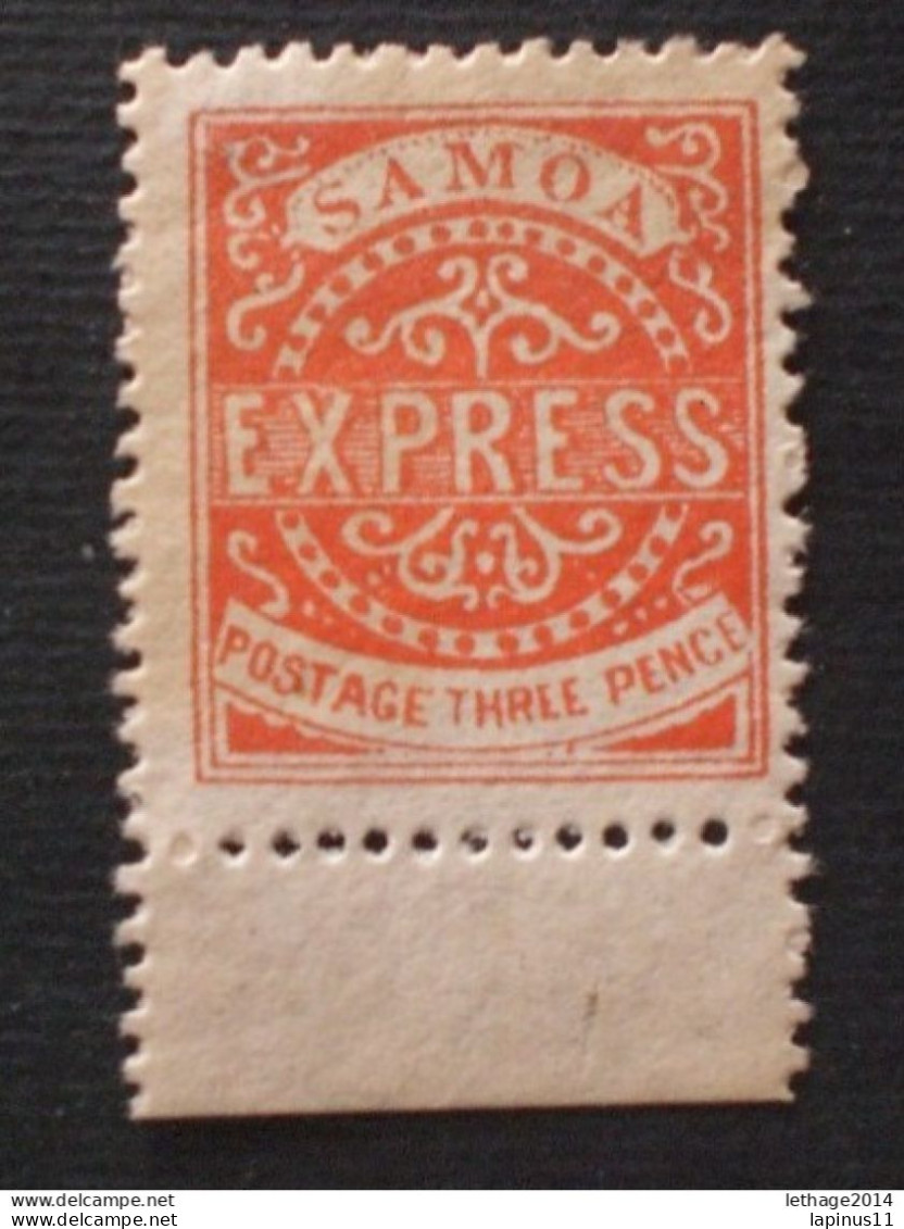 SAMOA 1877 -1882 Express Stamps 3 P Scarlat Line Above "X" Broken MNH PERFORATION 12 - Samoa