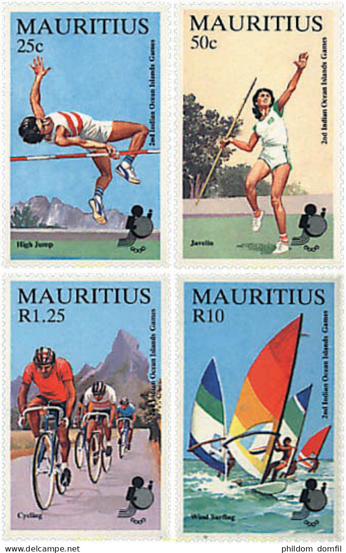 728908 HINGED MAURICIO 1985 2 JUEGOS DEPORTIVOS DE LAS ISLAS DEL OCEANO INDICO - Mauritius (1968-...)