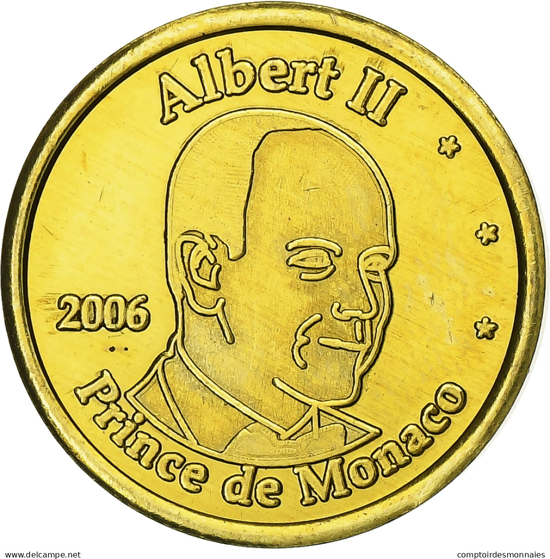 Monaco, 10 Euro Cent, Unofficial Private Coin, 2006, Laiton, SPL+ - Essais Privés / Non-officiels