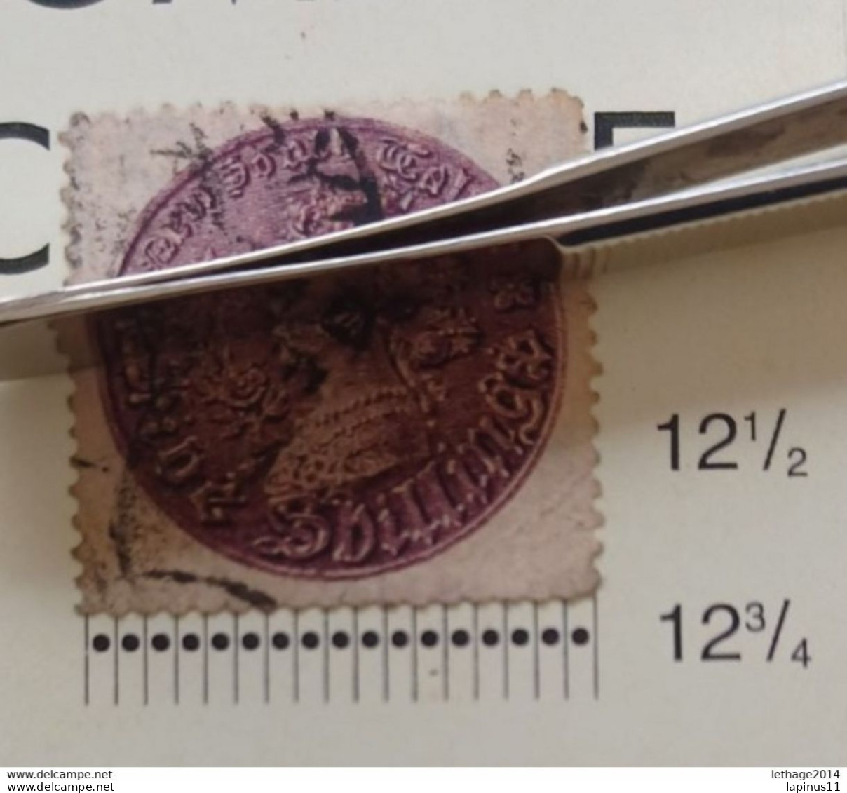 VAN DIEMEN S LAND TASMANIA 1864 QUEEN VICTORIA CAT GIBBONS N 55 VERY RARE VARIETY PERF 11 1/2 X 9 1/2 - Used Stamps