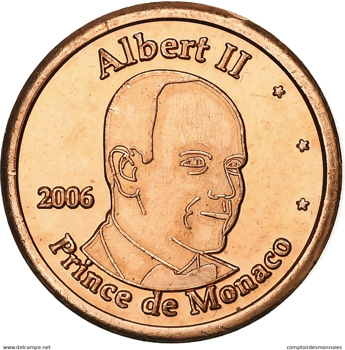 Monaco, 2 Euro Cent, Unofficial Private Coin, 2006, Cuivre Plaqué Acier, SPL+ - Essais Privés / Non-officiels