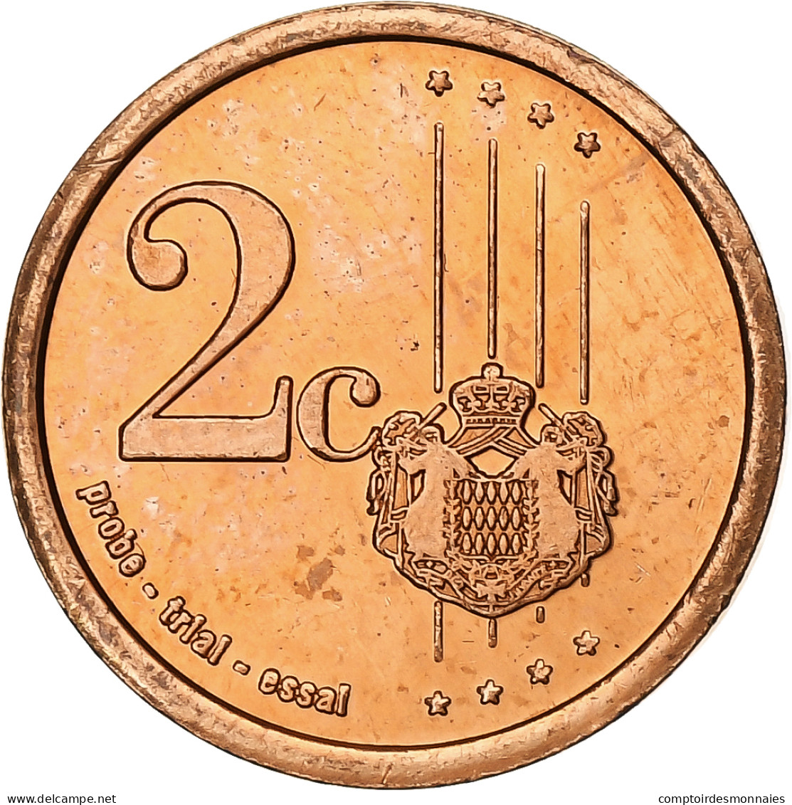 Monaco, 2 Euro Cent, Unofficial Private Coin, 2006, Cuivre Plaqué Acier, SPL+ - Privéproeven