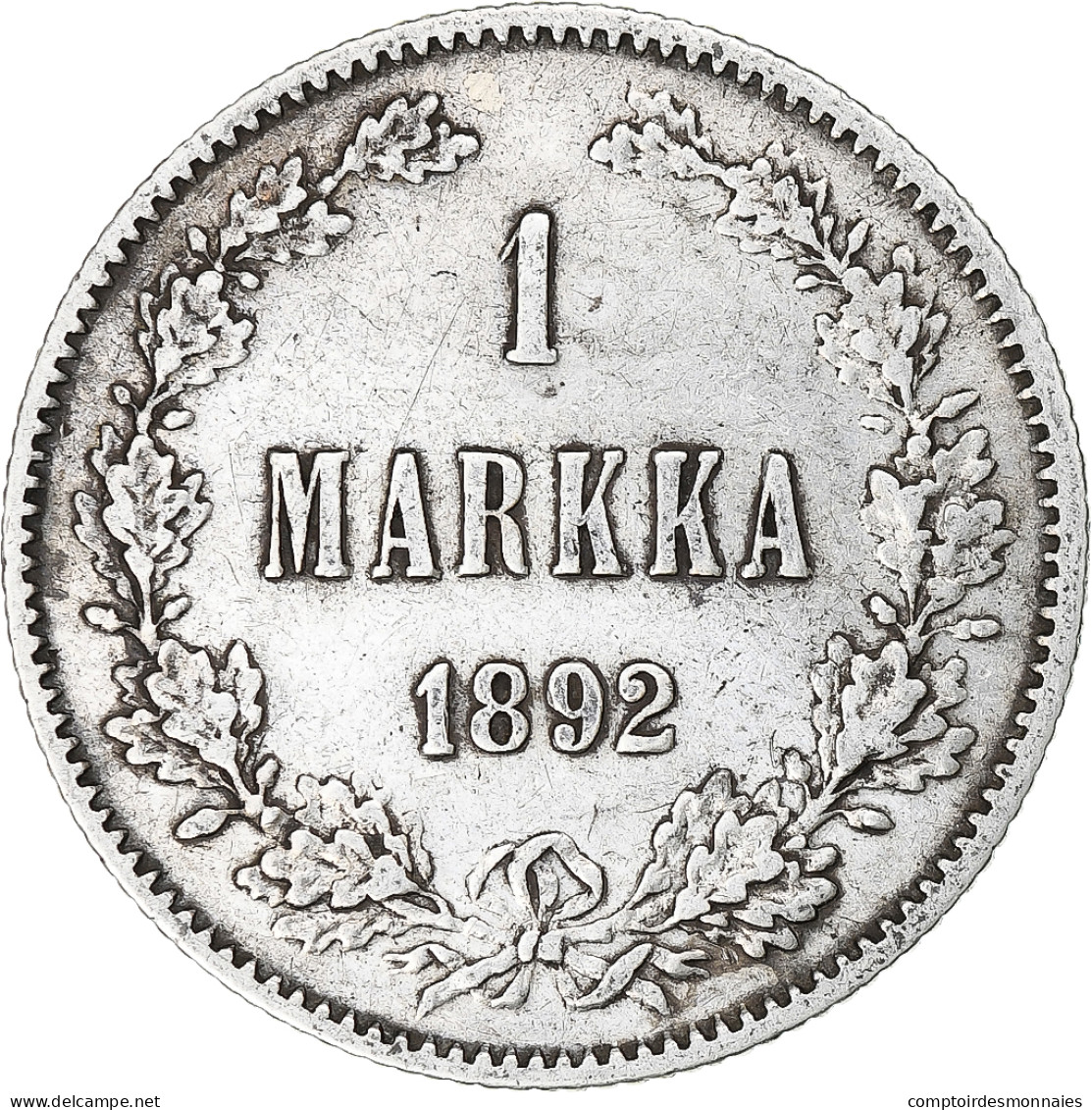 Finlande, Alexander III, Markka, 1892, Helsinki, Argent, TTB+, KM:3.2 - Finnland