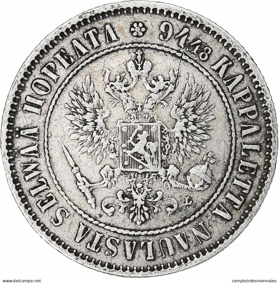 Finlande, Alexander III, Markka, 1892, Helsinki, Argent, TTB+, KM:3.2 - Finlandia