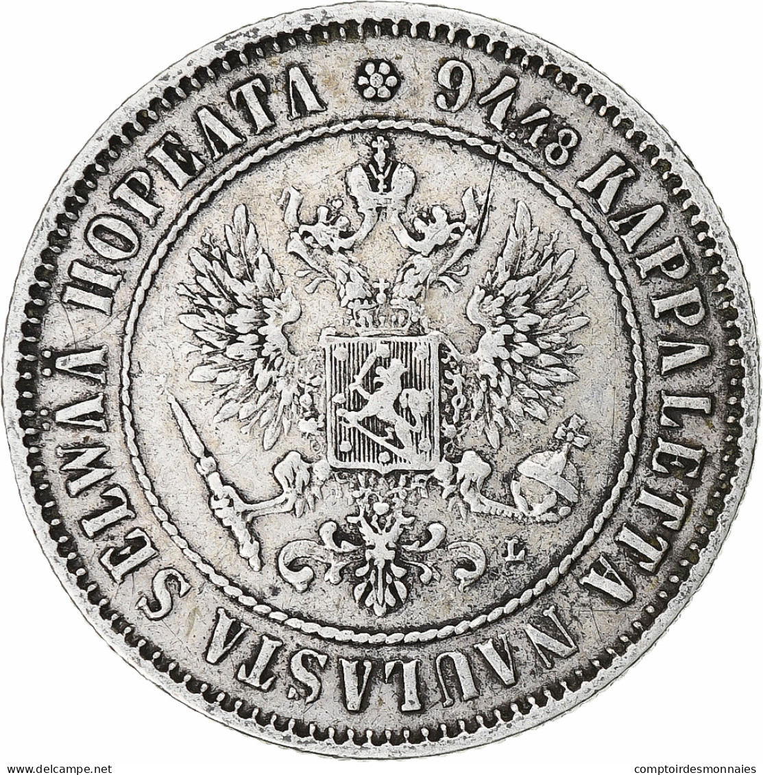 Finlande, Alexander III, Markka, 1892, Helsinki, Argent, TTB+, KM:3.2 - Finland