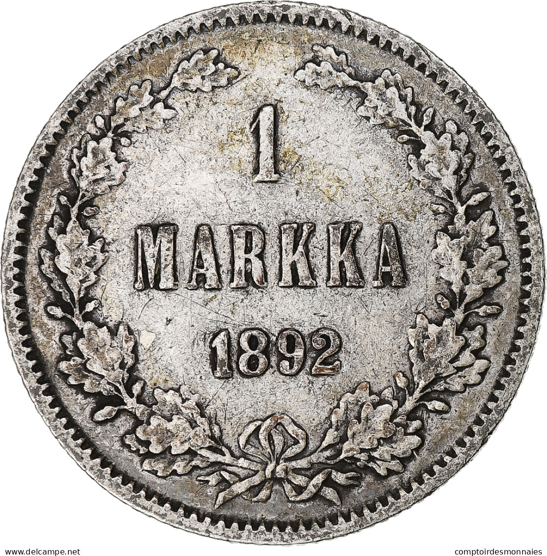 Finlande, Alexander III, Markka, 1892, Helsinki, Argent, TTB, KM:3.2 - Finnland