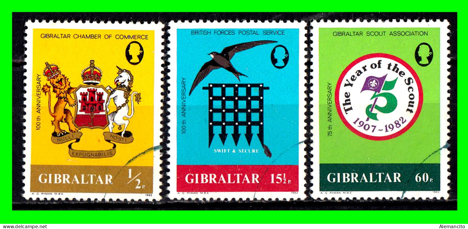 GIBRALTAR ( EUROPA )  SELLOS TEMATICA SERIE ANIVERSARIOS  …. - Gibraltar