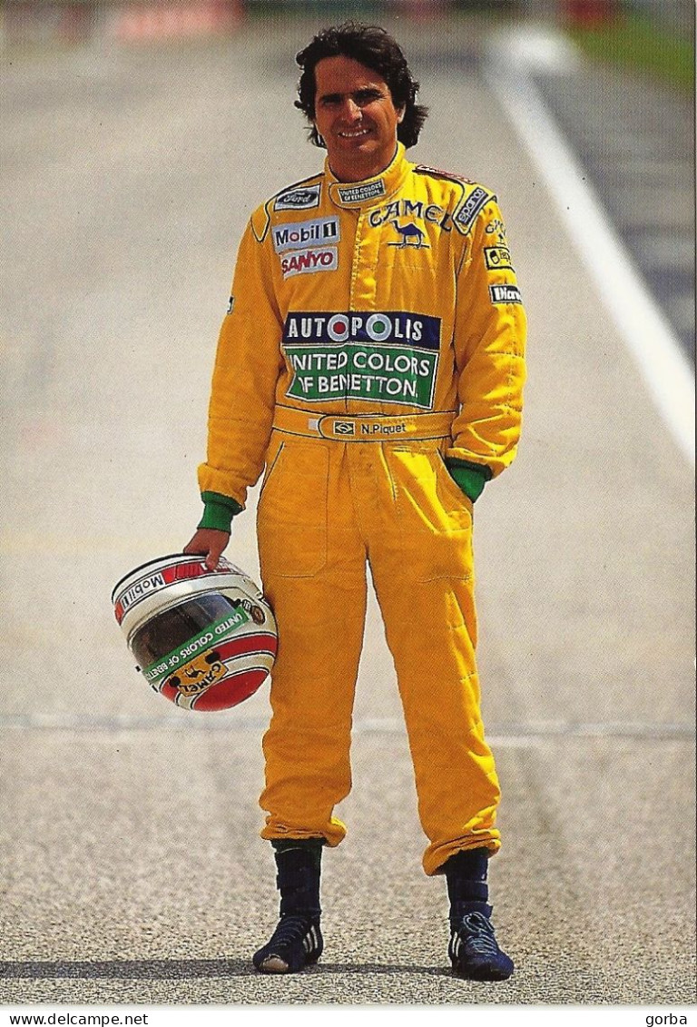 *Lot De 2 CPM - Pilotes De F1 - Roberto MORENO Et Nelson PIQUET - Photo O. TOSCANI - Grand Prix / F1