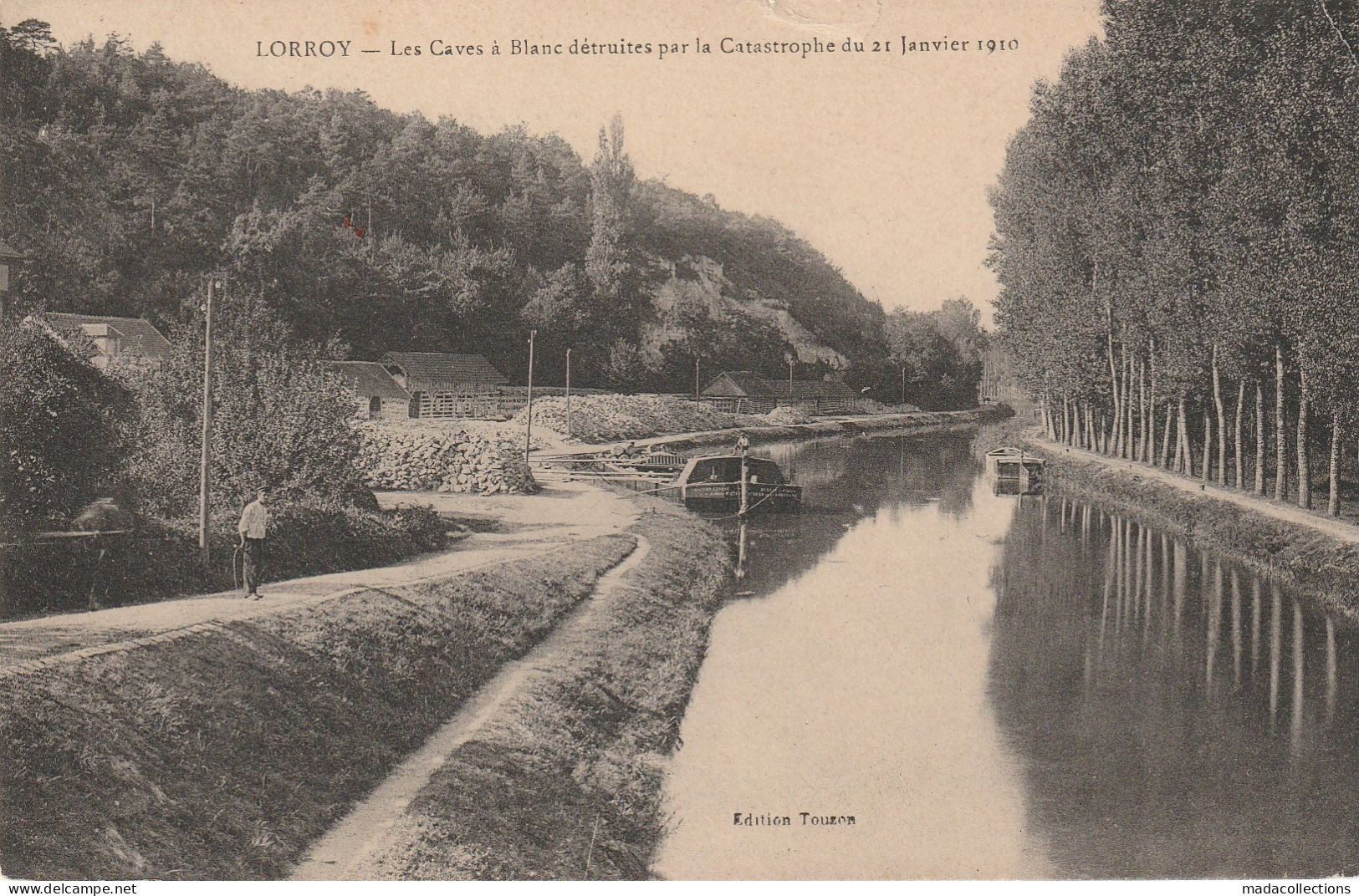 Péniches à Château Landon (77- Seine Et Marne) Lorroy - Les Caves à Blanc - Péniches