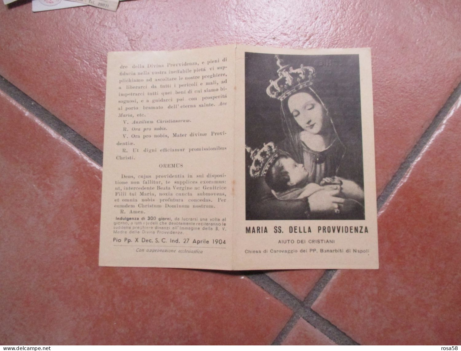 Maria SS. Della Provvidenza LIBRETTO - Images Religieuses