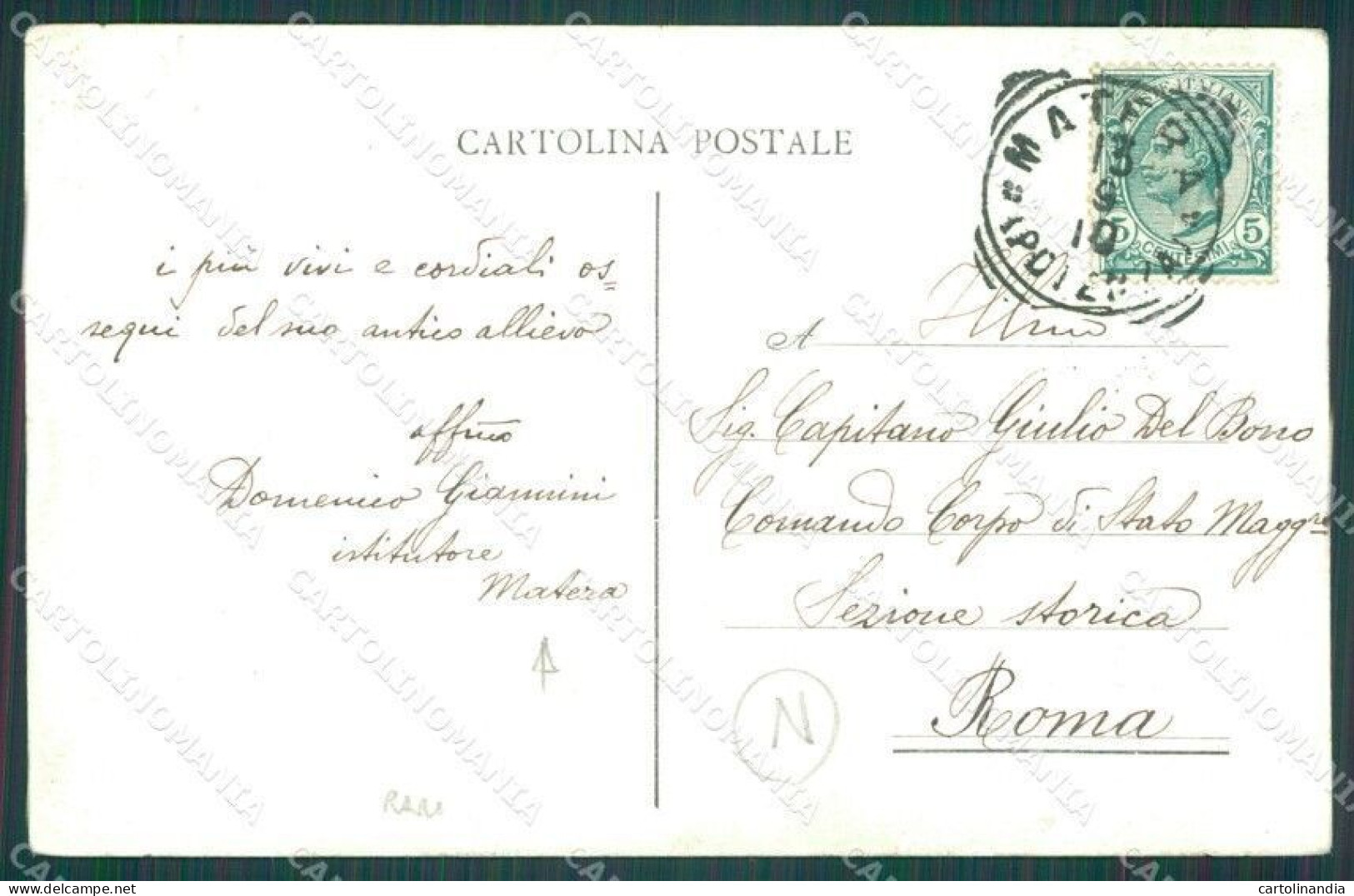 Potenza Giacinto Albini Garibaldi Mazzini Rivoluzione Lucana Cartolina QT1083 - Potenza