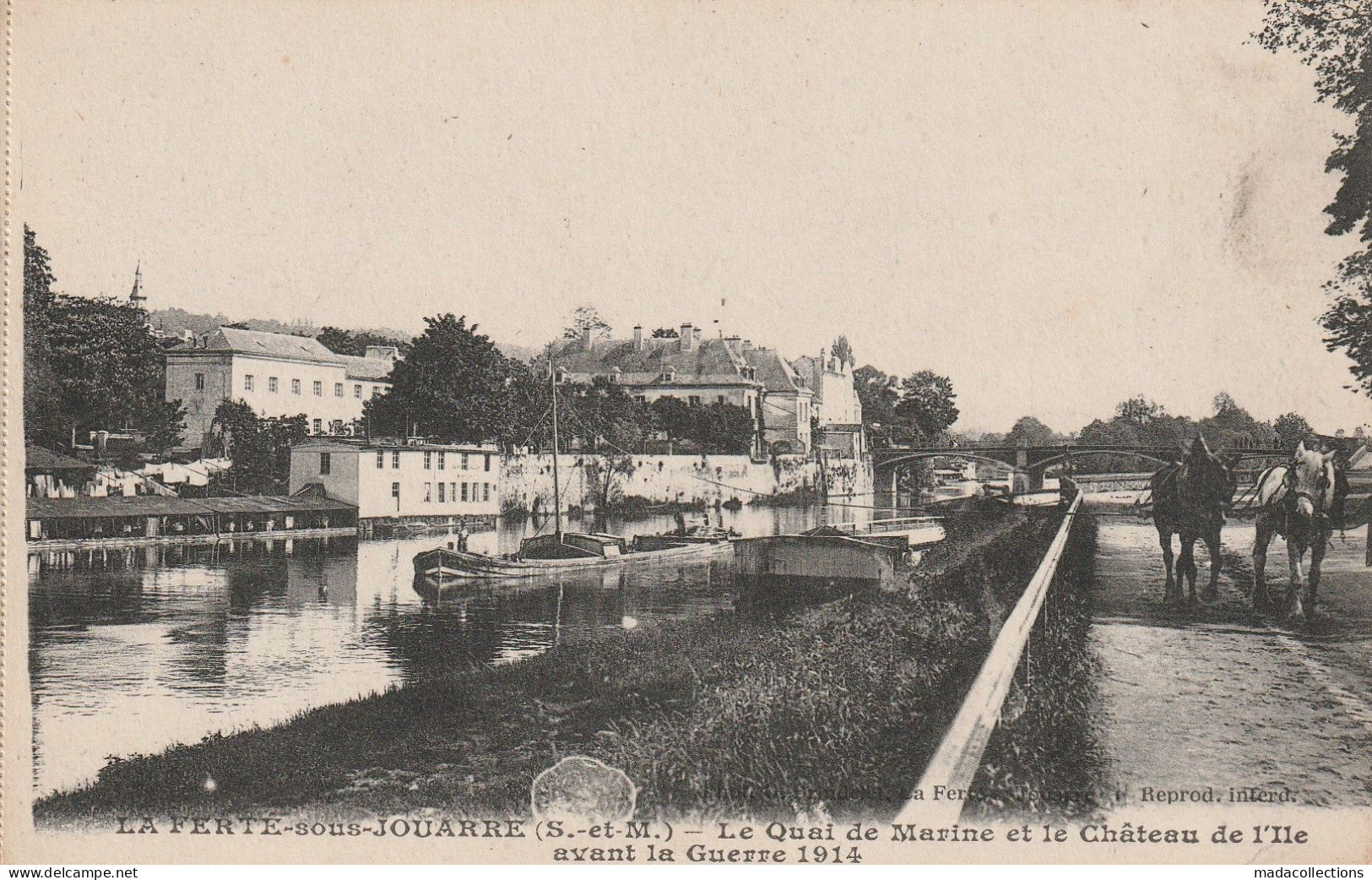 Péniche à La Ferté Sous Jouarre (77- Seine Et Marne) Le Quai De Marine - Chiatte, Barconi