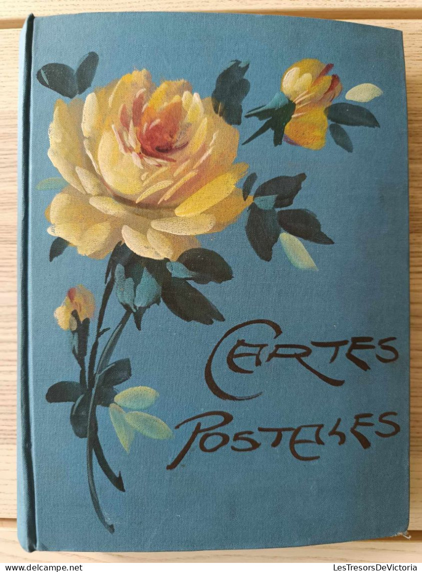 Album Pour Cartes Postales - Couverture Tissus Fleur - 50 Feuillets Pour 4 Cartes - Álbumes, Forros Y Hojas