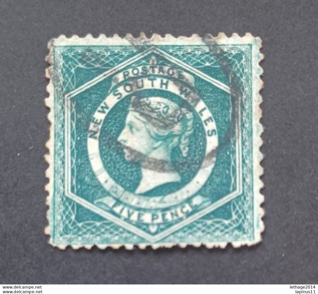 NEW SOUTH WALES AUSTRALIA GALLES 1871 QUEEN VICTORIA CAT GIBBONS N 215 ERROR PERF 11 3/4 X 11 NOT 10+ ERROR WMK INVERTED - Gebruikt