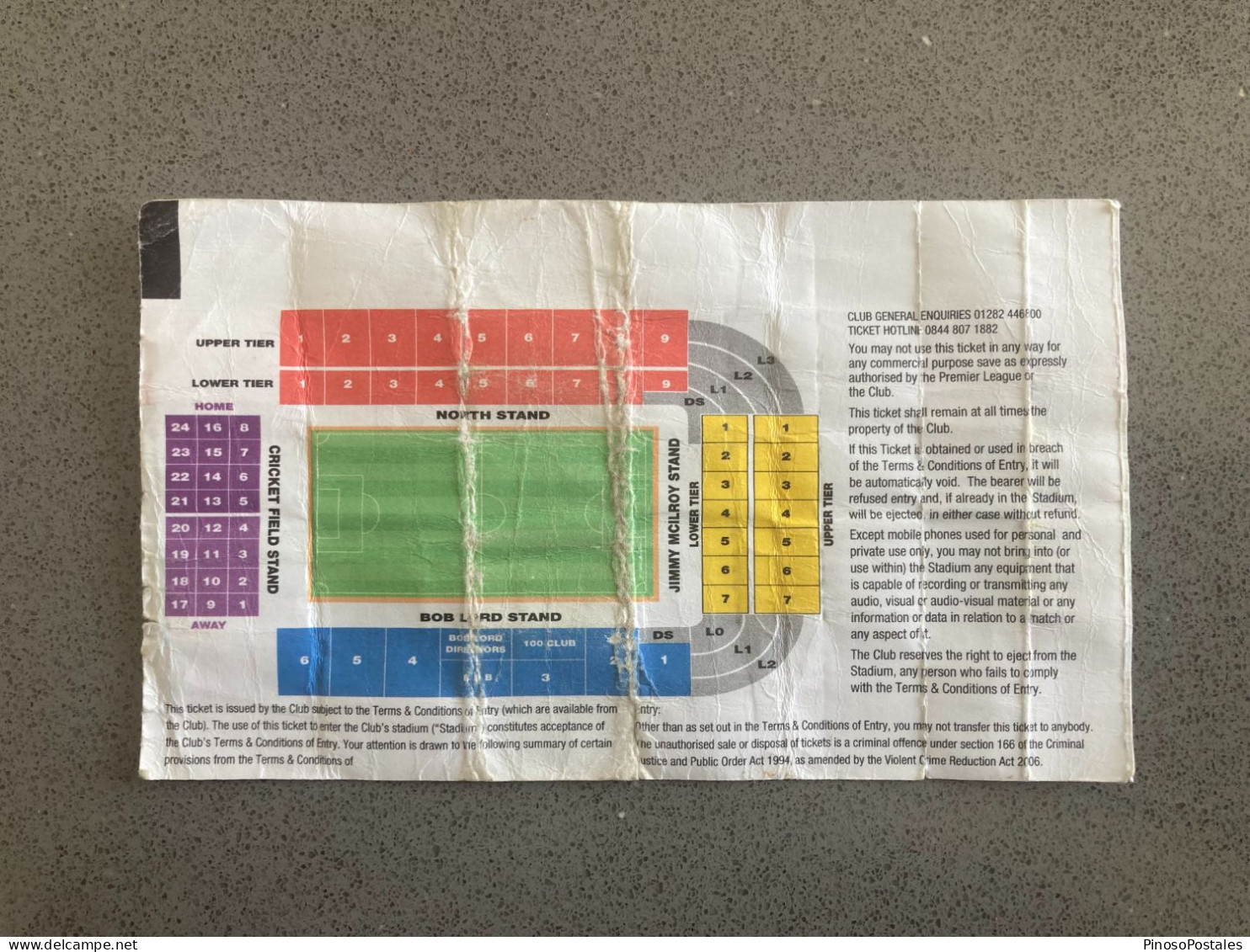 Burnley V Brentford 2021-22 Match Ticket - Tickets & Toegangskaarten
