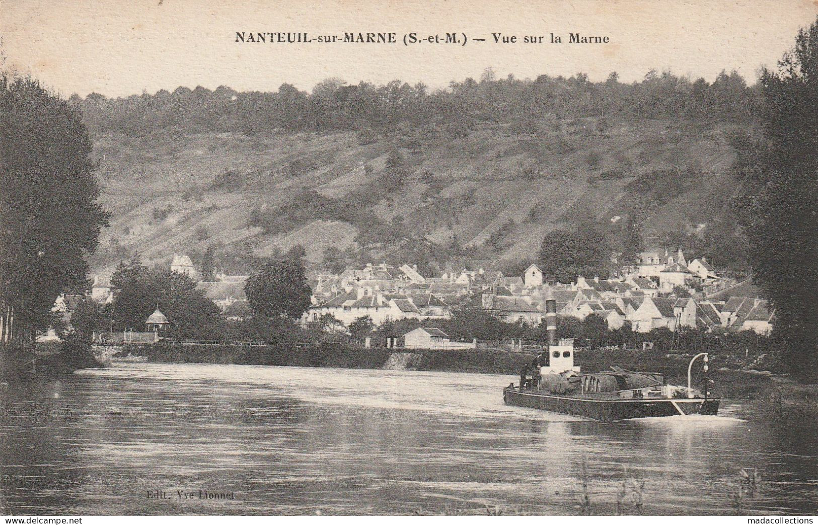 Péniche à Nanteuil Sur Marne (77- Seine Et Marne) Vue Sur La Marne - Embarcaciones