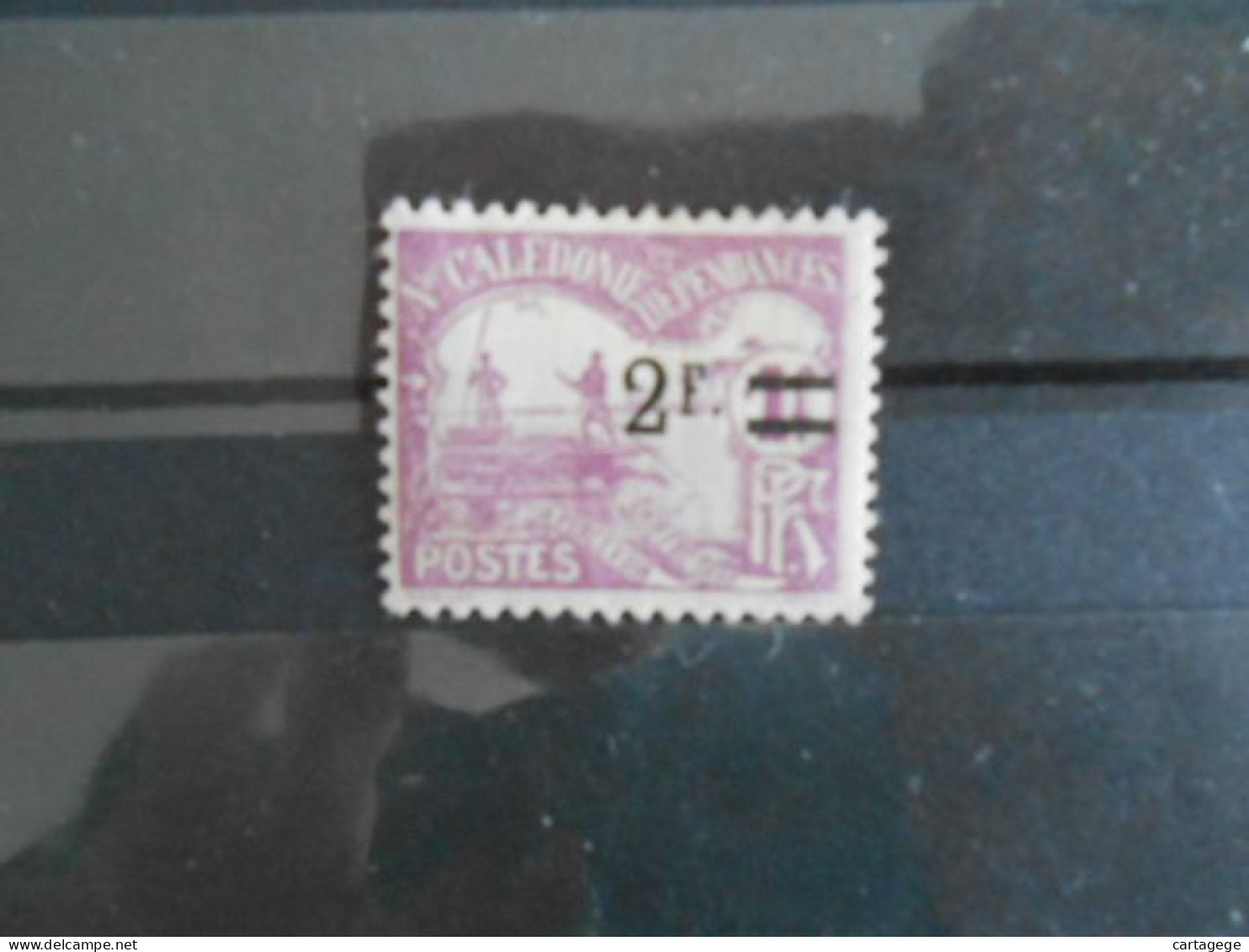 NLE-CALEDONIE YT TX24 - Surchargé 2f. S. 1f Violet* - Timbres-taxe