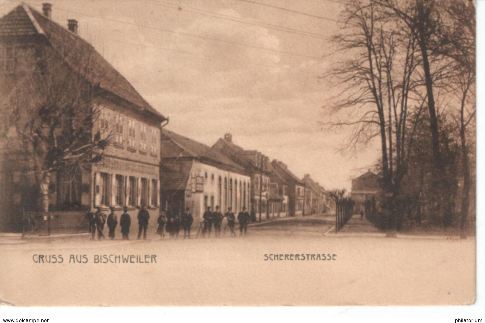 67 BISCHWILLER  Gruss Aus Bischweiler  Schererstrasse, Bischweiler, Rue De La Gare, - Bischwiller