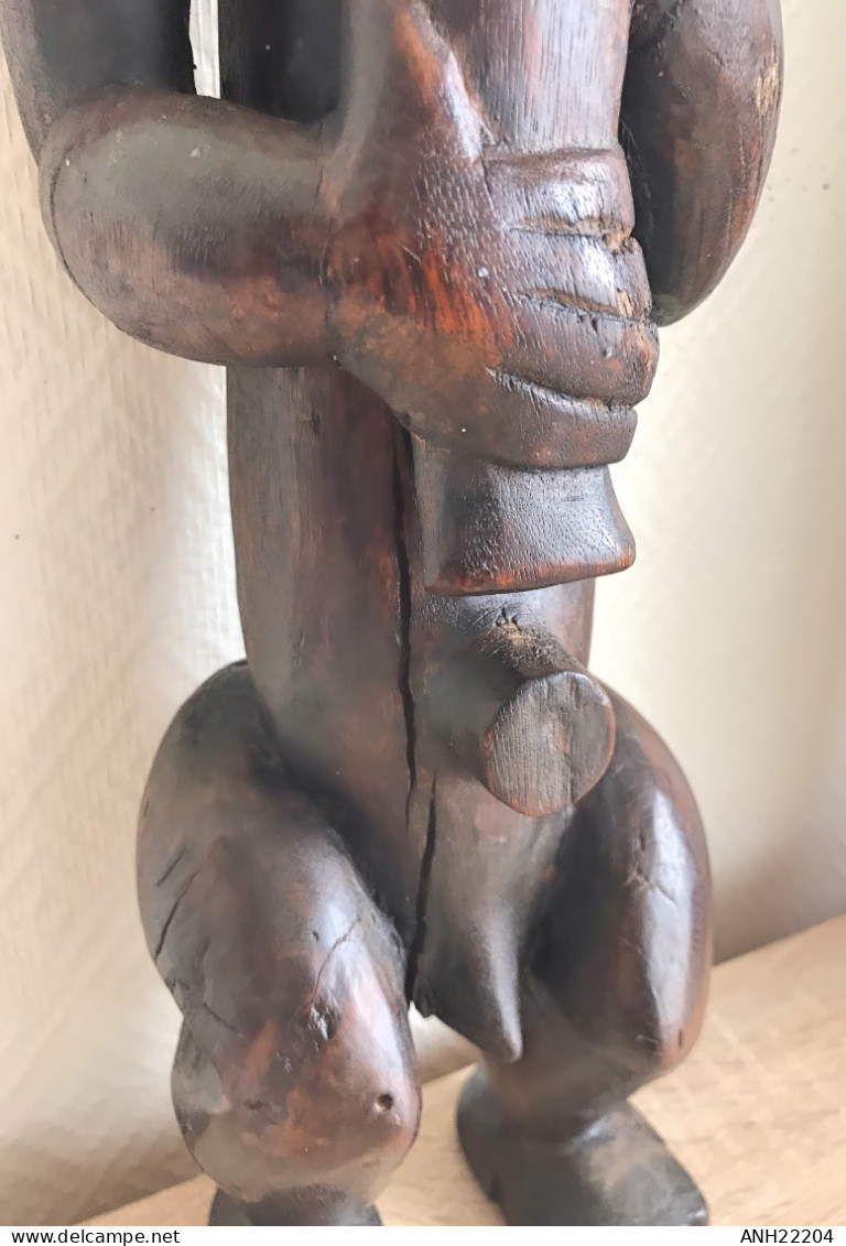 Grande statue (H: 58cm) en bois, Gabon, ethnie Fang