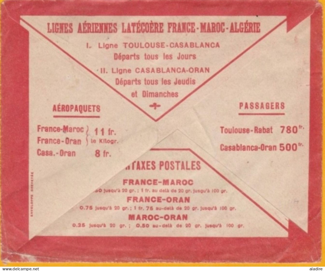 8 Septembre 1923 - Maroc Précurseur Avion - Lettre Recommandée De Casablanca Vers Paris Par Lignes Aériennes Latécoère - Posta Aerea