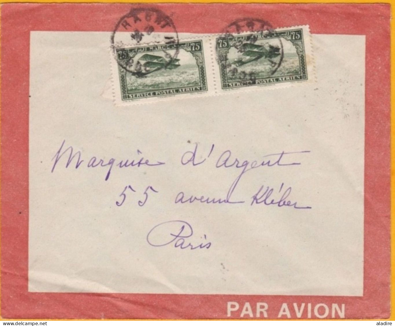 1929 - Maroc Précurseur Avion - Enveloppe De Rabat Vers Paris, France - Compagnie Générale Aéropostale - Posta Aerea