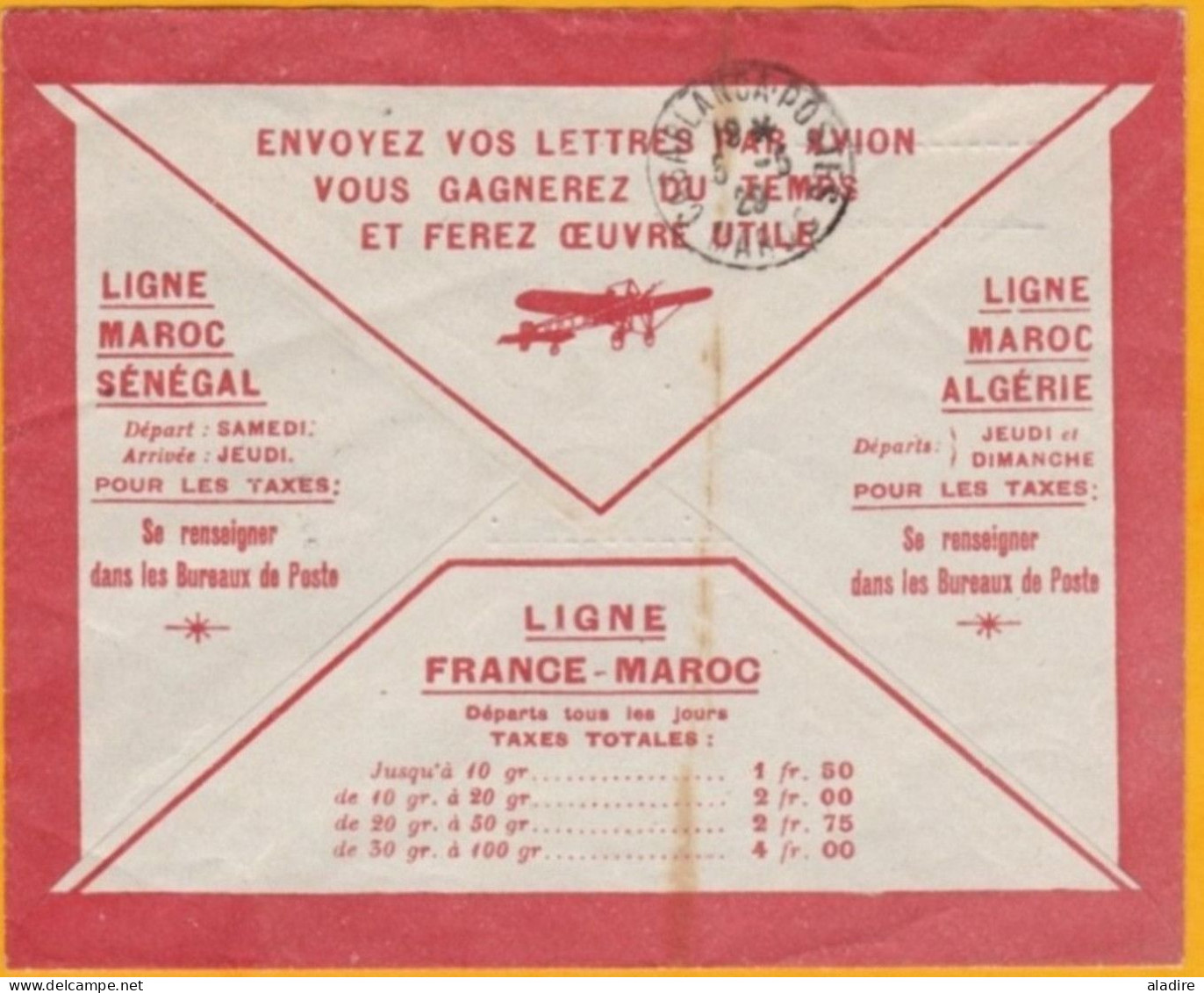 1929 - Maroc Précurseur Avion - Enveloppe De Marrakech Medina Vers St Gall, Suisse Via Casablanca - Cie Gale Aéropostale - Poste Aérienne