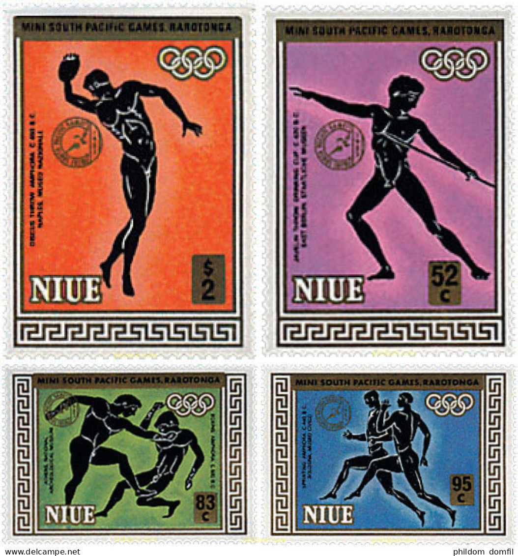 728915 HINGED NIUE 1985 2 MINI JUEGOS DEPORTIVOS DEL PACIFICO SUR - Niue