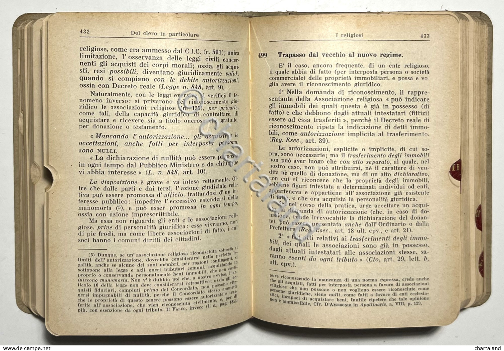 Manuali Cattolici N. 40 - G. Stocchiero - Il Codice Del Clero Italiano - 1937 - Altri & Non Classificati