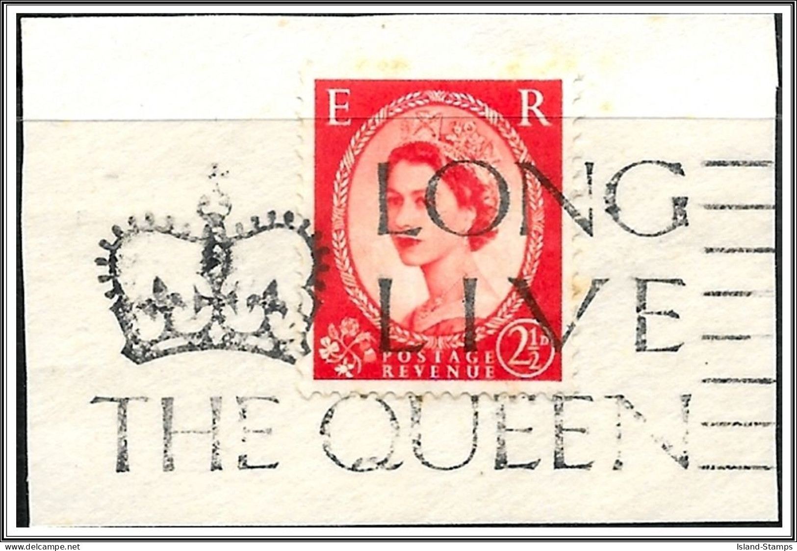 QEII Pre Decimal Wilding Definitive 2 1/2d Used On Piece Hrd2a - Used Stamps