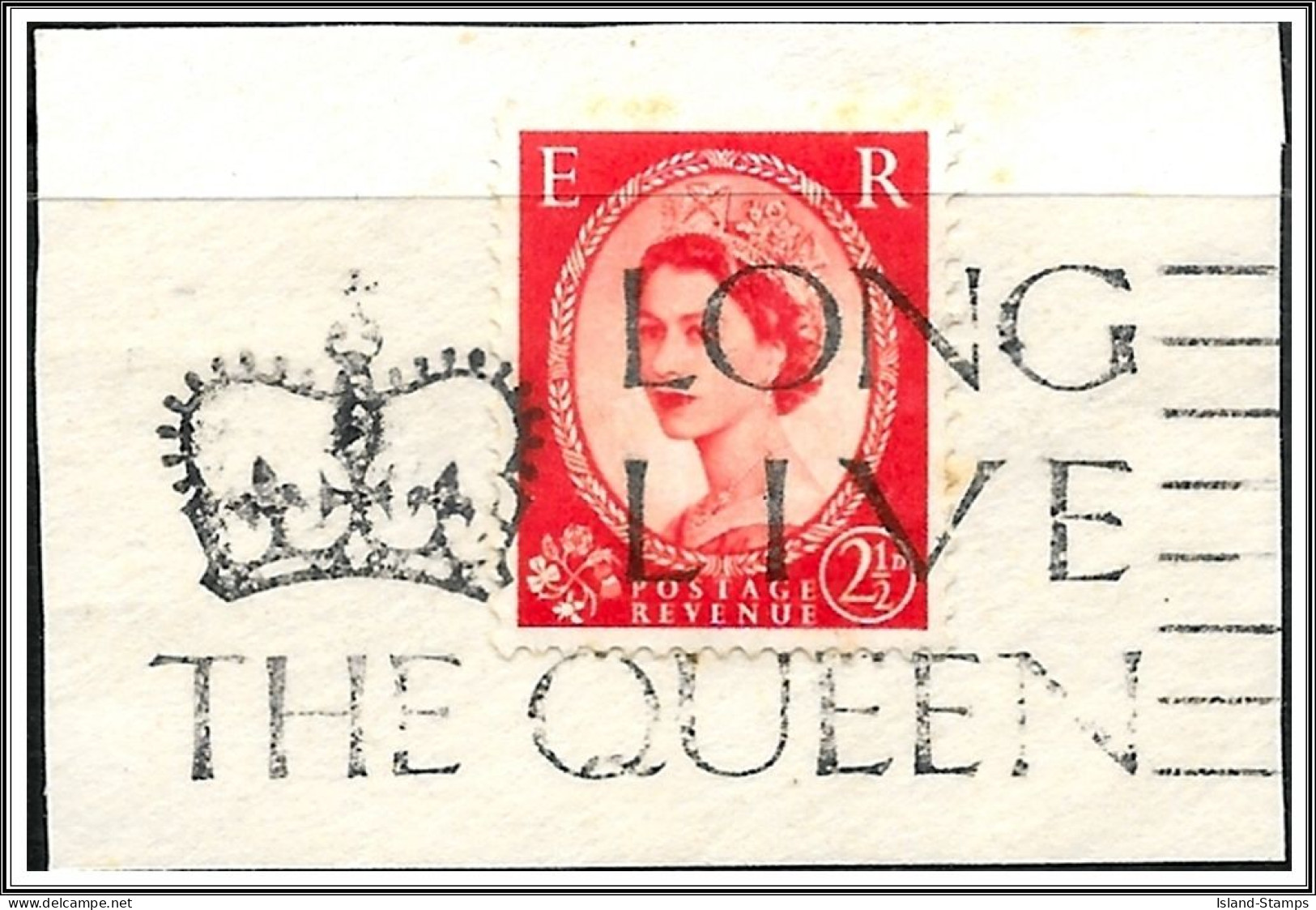 QEII Pre Decimal Wilding Definitive 2 1/2d Used On Piece Hrd2a - Usati