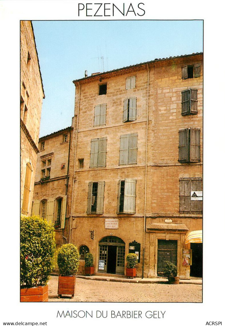 HERAULT PEZENAS MAISON DU BARBIER GELY (scan Recto-verso) KEVREN0416 - Pezenas